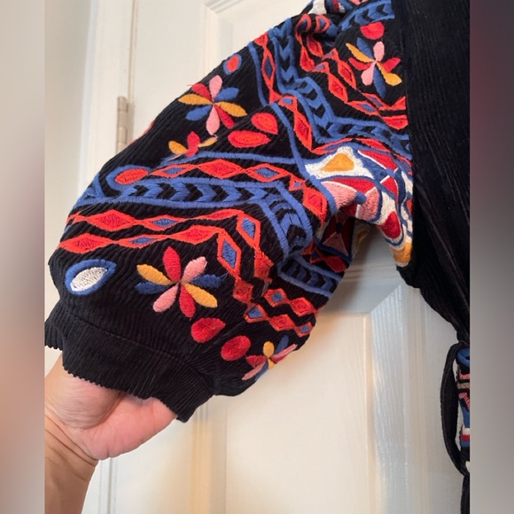 Farm Rio Emrboidered Corduroy Jumpsuit EUC for $280 sz Small — originally $485 - Picture 5 of 6